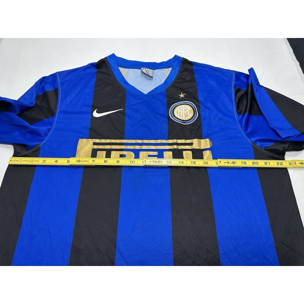 NikeFIT Inter Milan 2008-09 Home Soccer Jersey Size Large Black Blue 339842-490 - Picture 11 of 15
